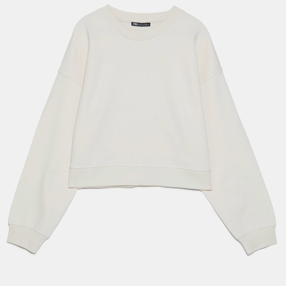 NWT Zara Cropped Sweathshirt